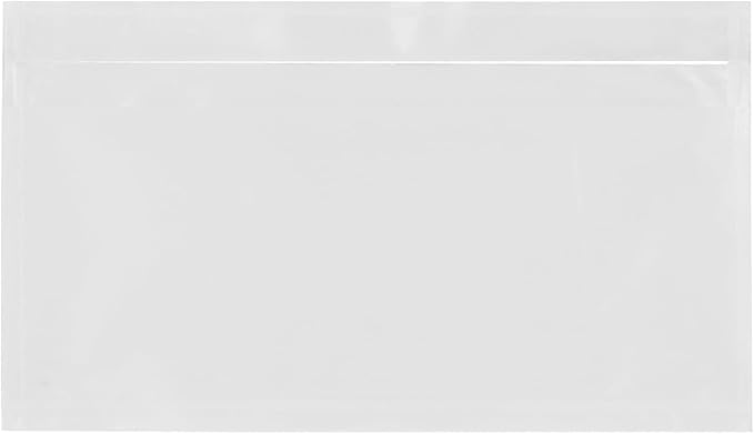 1000 Count 7" x 5.5" Shipping Label Envelopes, Clear Packing List Pouches with Self-Adhesive Back, Top Loading for Shipping Labels Sleeves, for Packing Slips, Labels Invoices & Paperwork. GPI