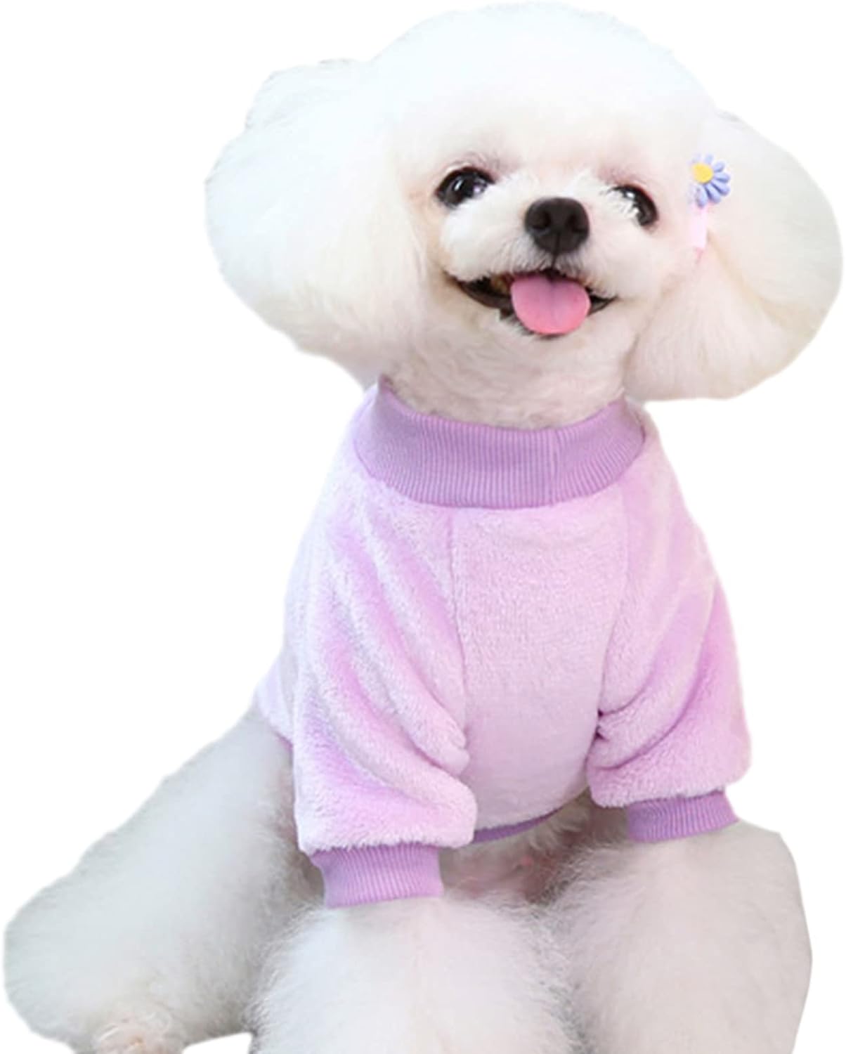 Jecikelon Pet Dog Clothes Dog Sweater Soft Thickening Warm Pup Dogs Shirt Winter Puppy Sweater for Dogs (Z01-Purple, Medium)