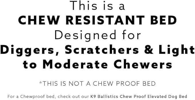 K9 Ballistics Tough Ripstop Orthopedic Rectangle Dog Bed Removable Washable Cover, Solid Orthopedic Foam for Size XXL Giant Big Dogs 68"x40", Sandstone