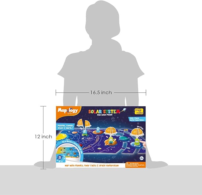 Imagimake Mapology Solar System for Kids | Educational Toys for Kids 5-7 | Space Toys | Puzzles for Kids Ages 4-8 | Planet Puzzles for Kids Ages 4-8 | Birthday and Christmas Gift for Boy & Girls