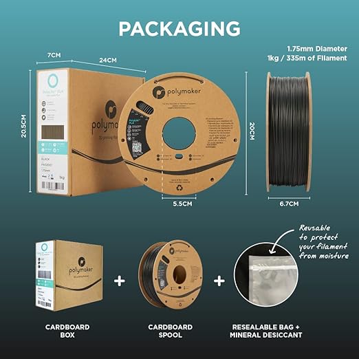 Polymaker PLA Filament, Yellow 3D Printing PLA Filament 1.75mm 1kg - PolyLite 3D Printer PLA Filament, Dimensional Accuracy +/- 0.03mm, Compatible with Most 3D Printer, Yellow