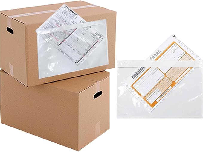 4.5x5.5 Packing List Mailing Envelopes Shipping Envelopes Packing List Clear Adhesive Shipping Label Sleeves Shipping Supplies for Small Businesses(1000 Pcs)