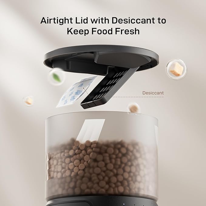Automatic Cat Feeder and Water Fountain: 3L Timed Precise Cats Food Dispenser& Reliable Programming 1-6 Meals/Day- 3L Cat Water Dispenser with Filter- Auto Pet Feeder Easy to Clean