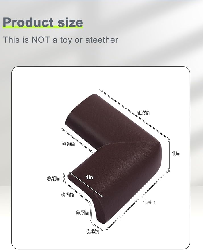 Foam Corner Protector Edge and Corner Guard, with 12.5 feet Length Foam Safety Bumpers, Baby Proofing Safety Table Corner Protectors (Coffee 12.5ft)