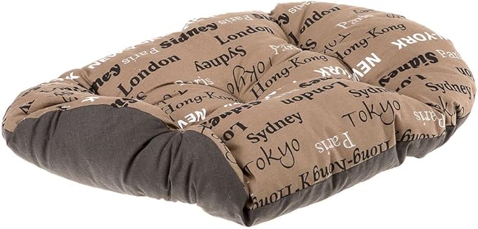 Ferplast Cat Bed, Dog Bed Washable Pet Mat Cushion in Cotton with Soft Padding, 55 x 36 cm. Brown