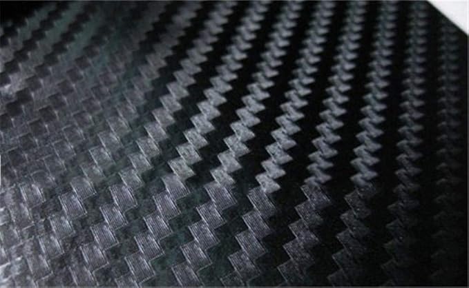 3D Black Carbon Fiber Vinyl Bubble Car Wrap Film Automotive DIY Decals (24" x 60" / 2 FT x 5 FT)