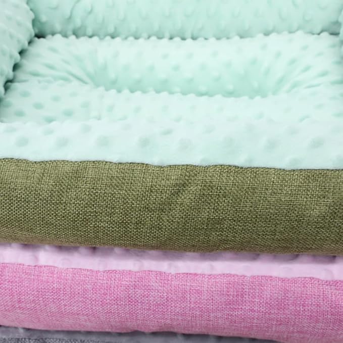 Large Dog Bed with Non-Slip Bottom, Waterproof Orthopedic Cushion, Machine Washable Rectangle Pet Mat - Thick Cozy Bed for Big Dogs(23.62''X5.51''X17.72'',Pink)