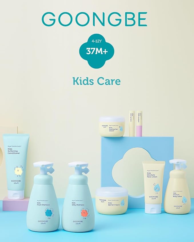 Kids' Moisture Body Lotion - Korean Kids Daily Body Moisturizer - Long Lasting 24hr Hydrating Cream Type Lotion with Cica and Squalane - Allergen Free Scent, 8.45 fl.oz.