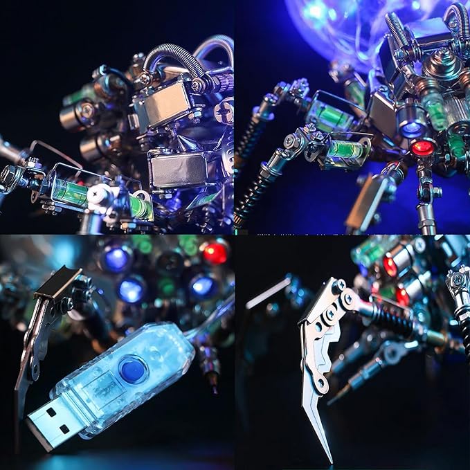 3D Metal Spider Puzzle - DIY Assembly Kit, Mechanical Model Art - High-End Men's Gift