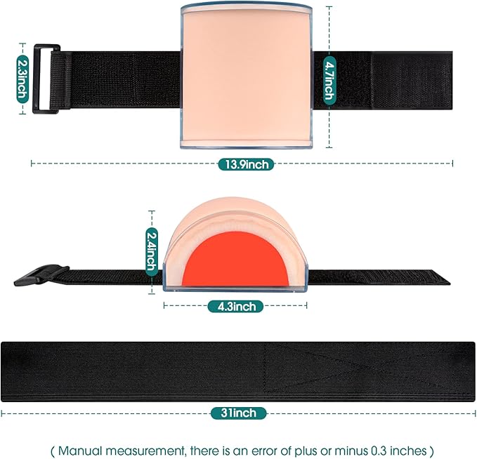 IM,SQ Injection Practice Pad Model with Skin, Subcutaneous Tissue and Muscle Layer for Nurse and Medical Student Training, Wearable Design