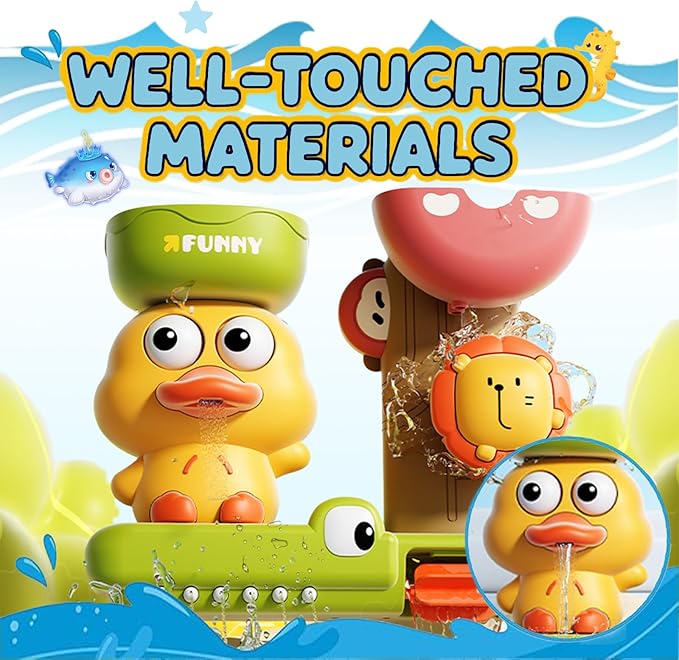 Bath Toys for Kids Ages 1-3,Duck Bath Toy for Babies 6-12 Months,Bath Toys Toddlers 2-4,Bath Tub Toys for 1 2 3 4 Year Old Boys Girls Gifts
