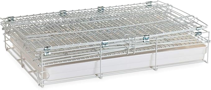 Travel and Vet Bird Parrot Beaks Proof Metal Cage Carrier Easy Foldable Clean with Stainless Bowls and Wooden Stand Perch