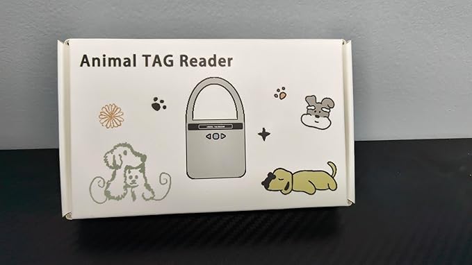 Pet Microchip Scanner ISO11784/85/FDX-B/EMID Animal Handheld Reader,134.2kHz Pet ID Scanner Rechargeable Animal Chip Registration, for Dog/Cat/Pig/Animal (190A Black)