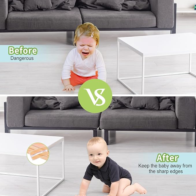 Baby Proofing Corner Protector Baby: Table Corner Protectors for Baby Furniture Guards| Baby Proof Corners and Edges Safety Bumper for Baby| Corner Edge Bumper Guard for Furniture Fireplace, 9.9ft(3m)