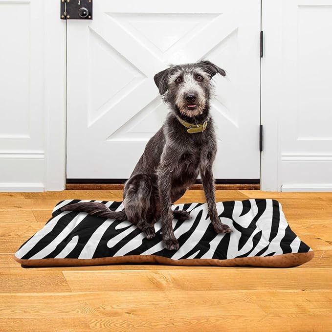 Zebra Stripes Pet Bed Cute Dog Bed Mat Absorbing Non Slip Pad Pet Sleeping Mat for Small, Medium, and Large Dogs Puppy Cat 24 in x 18 in