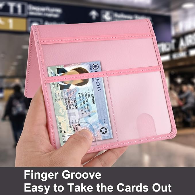 Cacturism Car Registration and Insurance Holder, Vehicle Glove Box Car Organizer,Women Interior Car Accessories Case for Cards, Essential Document, Driver License, Pink