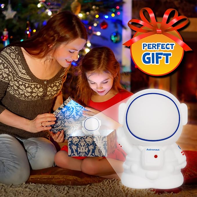 Astronaut Night Light for Kids Room Night Lamp Children Toddler Room Decor Silicone Baby Nursery Night Lights