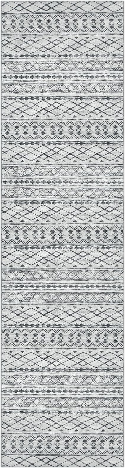 KUTA Boho Runners for Hallways 2.6x10 ft Moroccan Washable Runner Rug Non-Slip