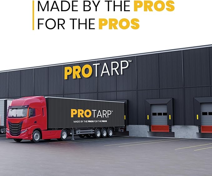 PROTARP Extra Heavy Duty 16 Mil Tarp Cover, Waterproof, UV Resistant, Rip and Tear Proof, Poly Tarpaulin with Reinforced Edges for Roof, Camping, Patio, Pool, Boat. (Maroon/Black 12′ X 25′)