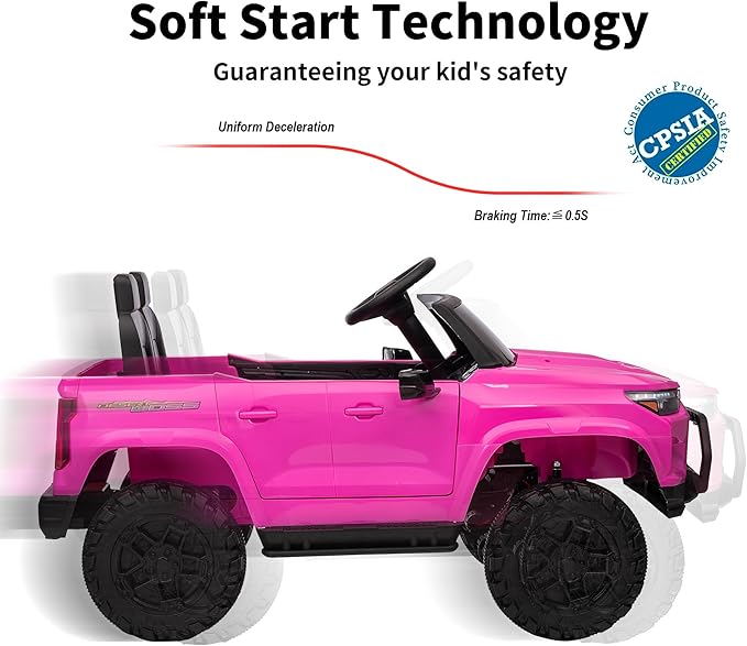 24V 2 Seater Ride on Toy for Big Kids, Electric SUV Kids Car to Drive w/Parent Remote, 2WD/4WD Switchable - Pink