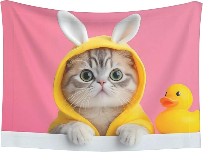 Waterproof Dog Blanket Soft Pet Blanket for Puppy, Fleece Cat Throw Blankets for Furniture Bed Couch Sofa Reversible - A Funny Cat