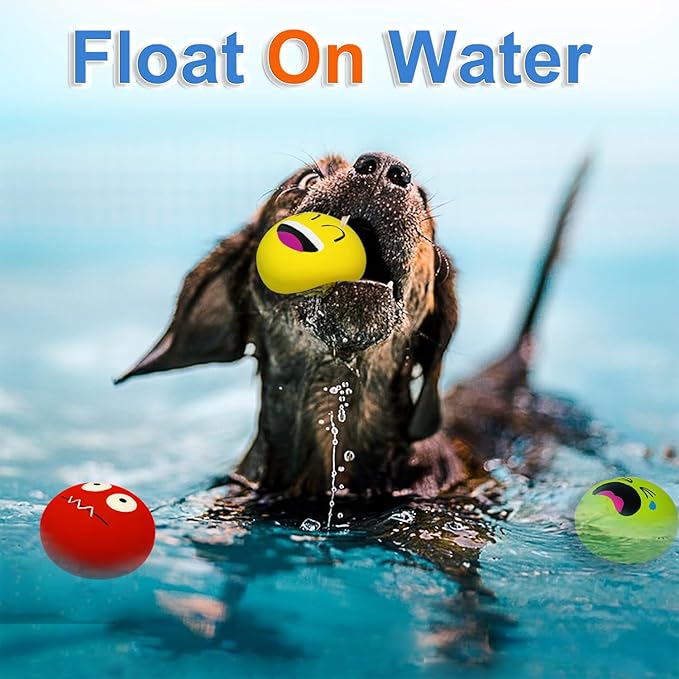 Latex Squeaky Dog Toys for Small Dogs & Mini Breeds - 4PCS Set Squeaky Dog Balls | Soft, Safe & Fun Chew Toys | Indoor & Outdoor Play