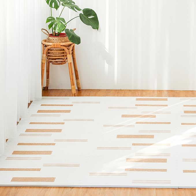 Baby Play Mats for Floor - Sol (6x6ft) - Premium EVA Foam Play Mat for Babies & Toddlers - Perfect for Tummy Time, Crawling, Playroom - Stylish & Comfortable Kids Play Mat