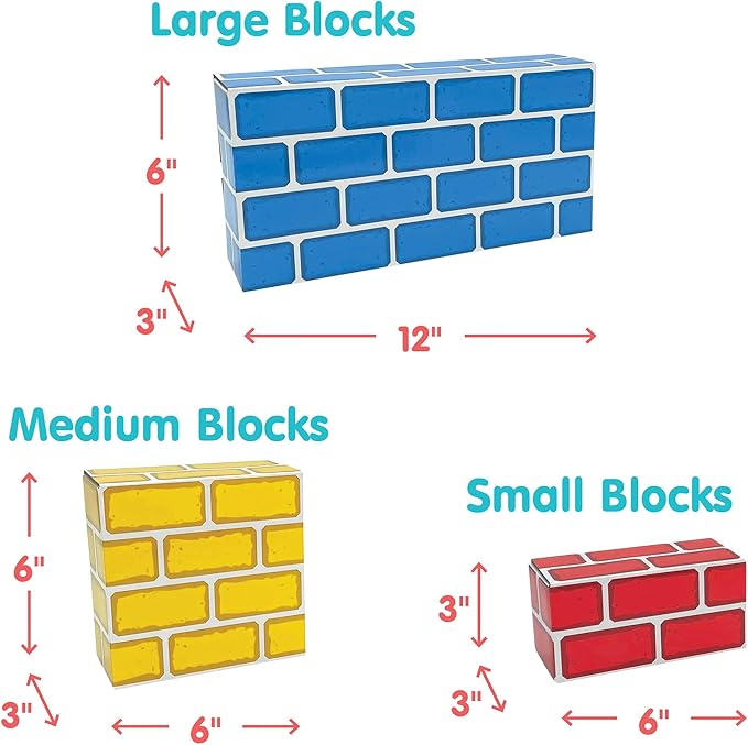 Teacher Created Resources Easy-Stack Cardboard Blocks 24 Piece Set (TCR11531)