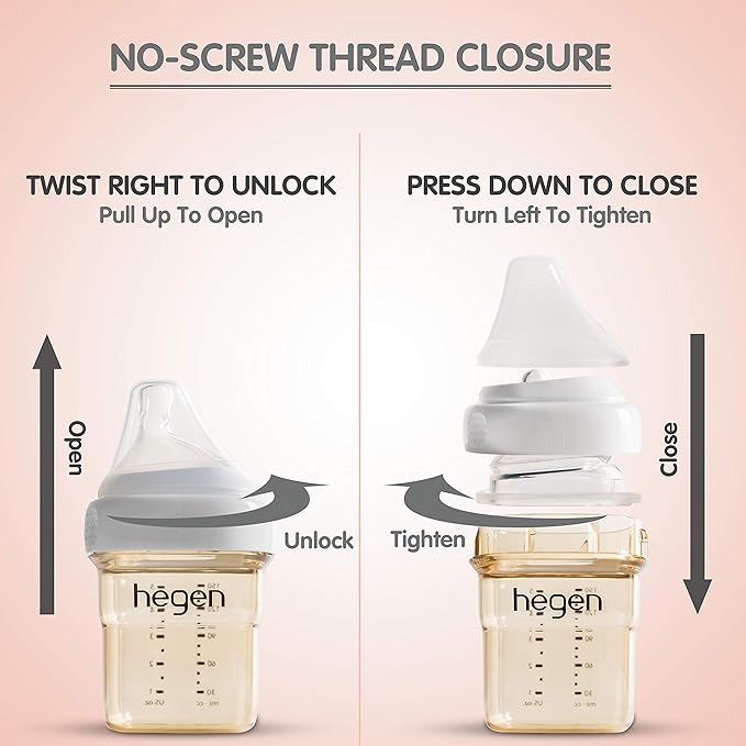 hegen Baby Bottles - Breastfeeding System with Basic Starter Kit and 11oz 2 Pack
