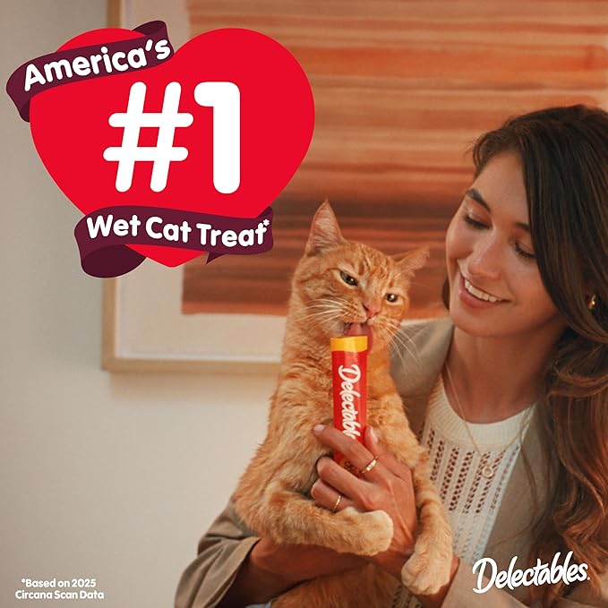 Delectables Squeeze Up Variety Pack, Creamy Squeezable Puree, Lickable Wet Cat Treats, Grain Free, No Added Fillers, No by-Products, No Added Preservatives, 0.5 Ounces Tube, 72 Tubes Total
