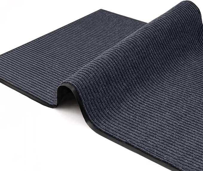 Large Door Mat 3' x 5' Grey, Heavy Duty Commercial Floor Mat, Industrial Floor