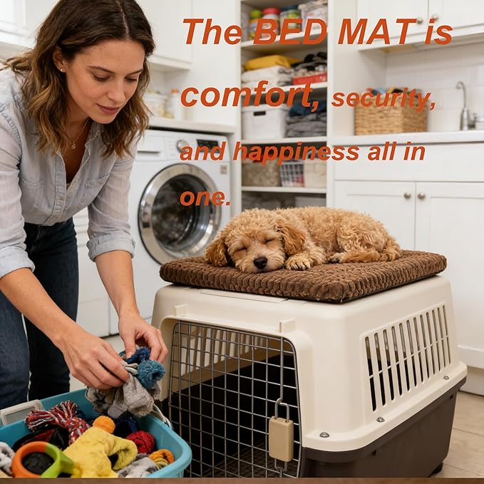 Dog Bed Mat - Reversible Dog Crate Bed Mats, Soft & Breathable Kennel Pad, Durable Crate Bed for Small Medium Large Dogs & Cats
