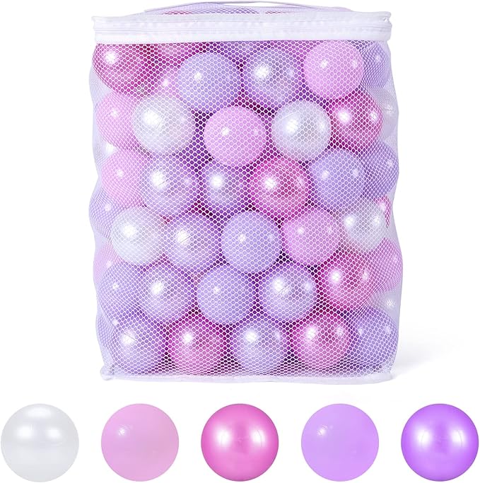GOGOSO Ball Pits Balls for Toddlers Pack of 50 100 200 Plastics Shape Ball Non-Phthalate Non-BPA Non-Toxic 2.2-Inch Crush Proof Play Balls