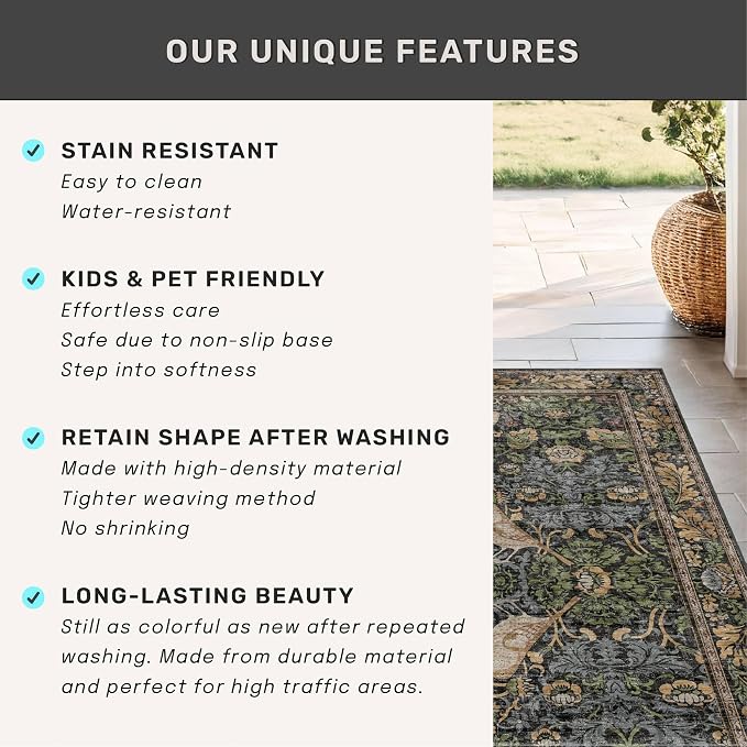 12ft Extra Long Vintage Runner Rugs