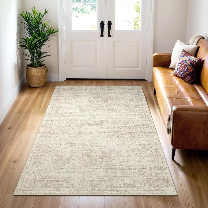 3x5 Rug, Small Area Rug for Kitchen, Machine Washable Non-Slip Throw Rug