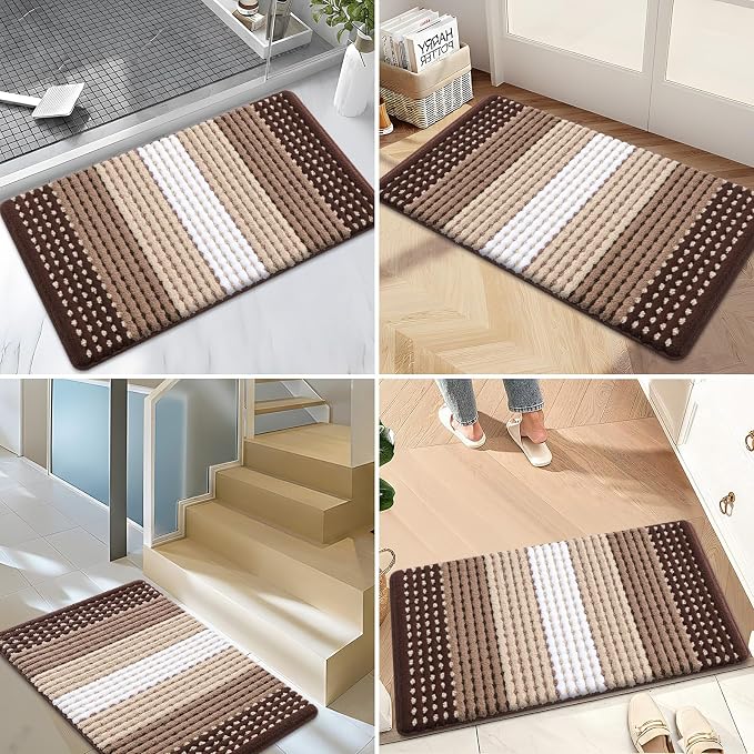 Kitinjoy Indoor Outdoor Door Mat, 59x20 Non-Slip Absorbent Dirt Trapper