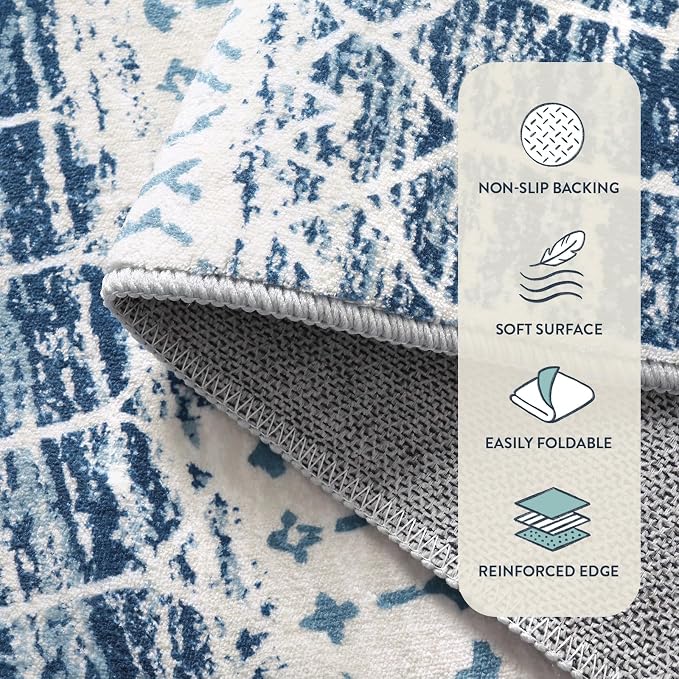 Lahome Runner Rug 2x8 Hallway Rug Runner Washable Non-Slip Kitchen Carpet