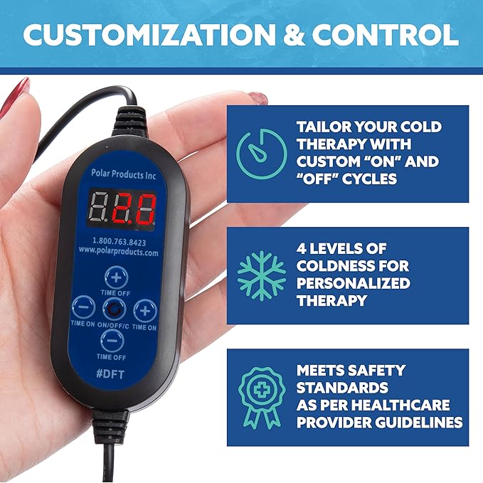 Polar Active Ice 3.0 Cold Therapy Ice Machine System w Programmable Timer, Shoulder Pad & Compression Wrap for Targeted Coverage, Lightweight 16qt Cooler, Quiet Pump, Cryotherapy Pain Relief Treatment