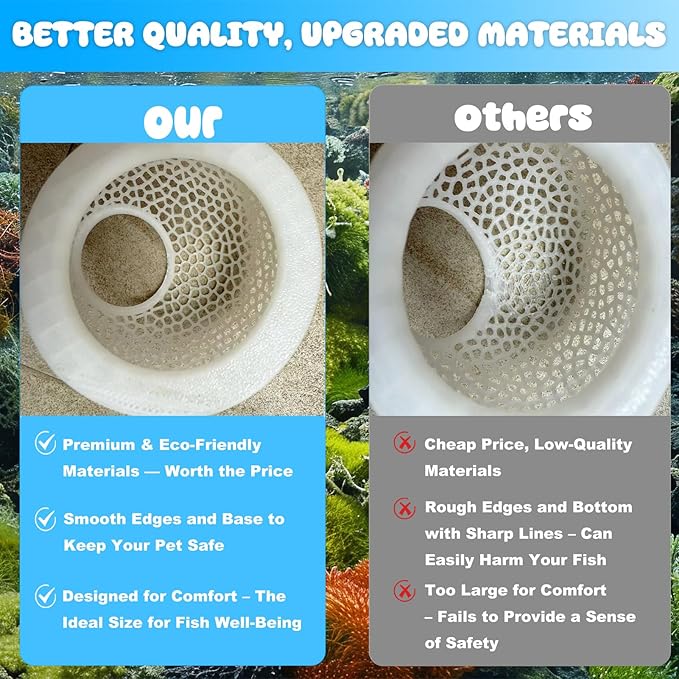 Floating Betta Hide & Shrimp Cave β 3D Printed Aquarium Hammock with Marble Texture, Feeder Ring & Rest Spot for Betta Fish, Nano Tanks, Corydoras, Shrimp β Safe PLA