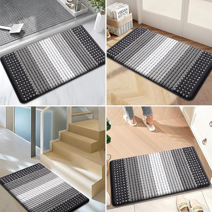 Kitinjoy Indoor Outdoor Door Mat, 47x17 Non-Slip Absorbent Dirt Trapper