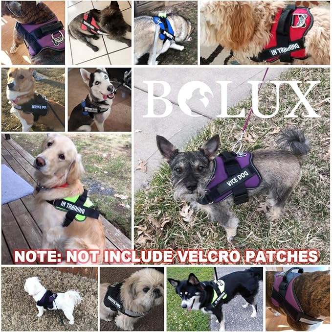 Bolux Dog Harness, No-Pull Reflective Breathable Adjustable Pet Vest with Handle for Outdoor Walking - No More Pulling, Tugging or Choking