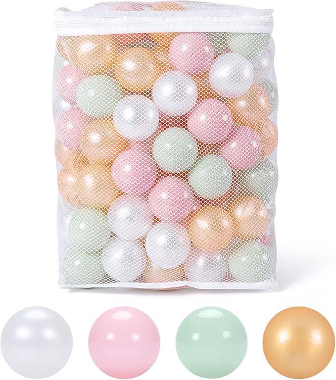 GOGOSO Ball Pits Balls for Toddlers Pack of 50 100 200 Plastics Shape Ball Non-Phthalate Non-BPA Non-Toxic 2.2-Inch Crush Proof Play Balls