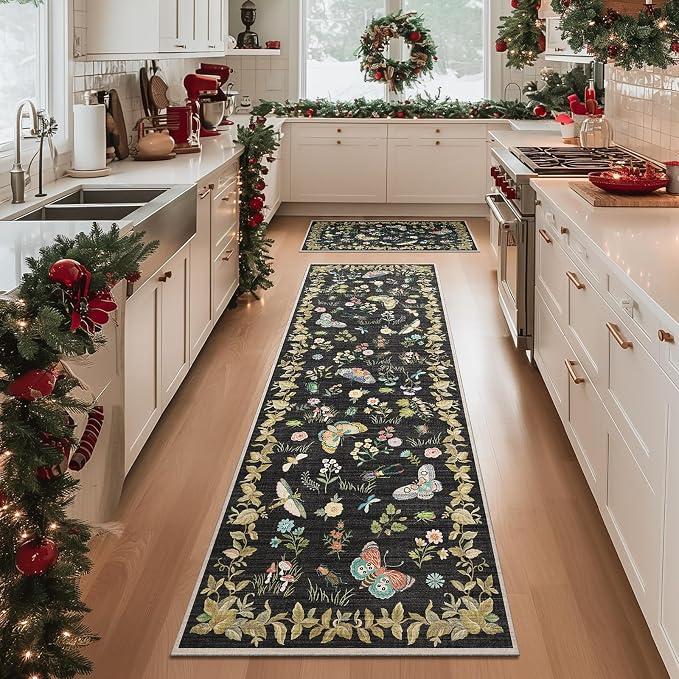 Washable Runners for Hallways Kitchen Rugs: 2'6"x8' Runner Rug Stain Resistant