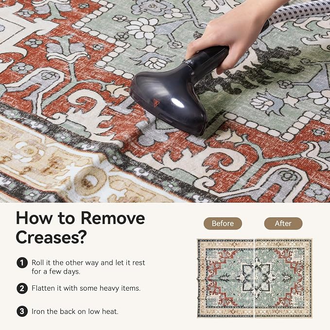 Lofus 5x7 Area Rugs for Living Room and Bedroom, Machine Washable Rug for