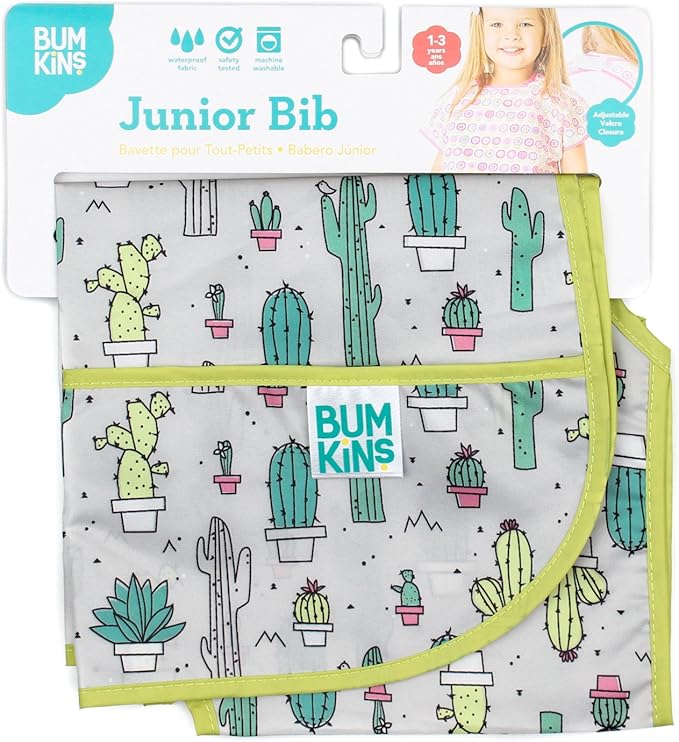 Bumkins Bibs - Toddler Bibs, Waterproof, Large for 1-3 Years, Short Sleeve