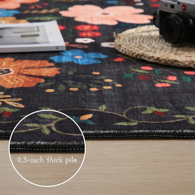 Rugcomf Runner Rug for Hallways Kitchen Rug Non Slip 2'x 6' Washable Runner Rugs