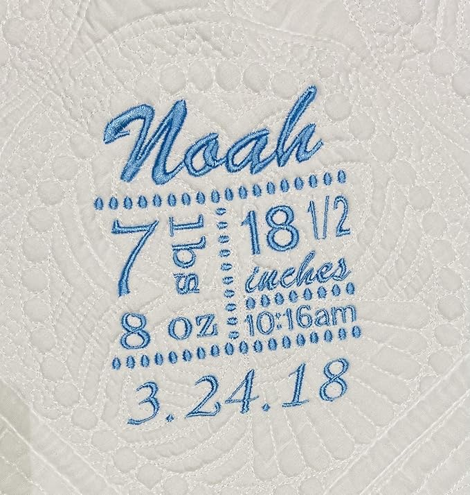 Personalized Baby Blanket Baby Quilt Monogrammed Blankets for Boys and Girls Embroidered Baby Gifts Monkey