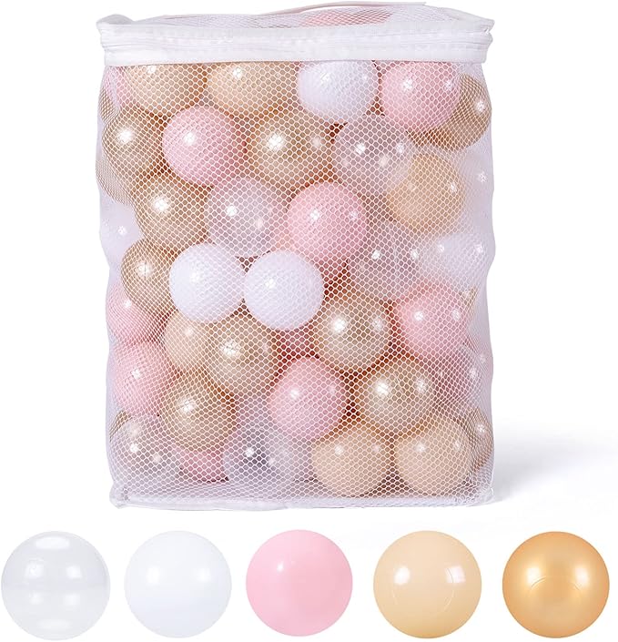 GOGOSO Ball Pits Balls for Toddlers Pack of 50 100 200 Plastics Shape Ball Non-Phthalate Non-BPA Non-Toxic 2.2-Inch Crush Proof Play Balls