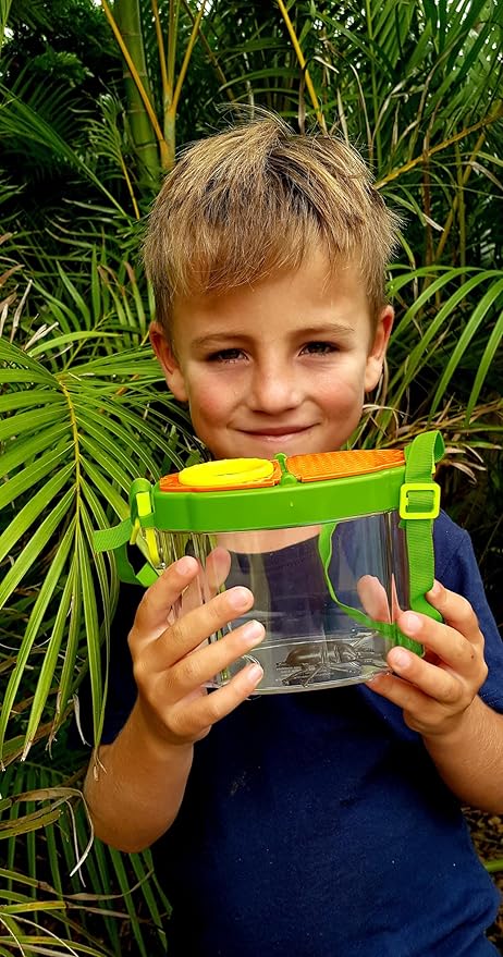 Bug Hunting Kit, Green Safari Vest, Hat, Binoculars, Lg. Butterfly Net, Bug Container, Whistle, Flashlight, Magnifier, Thermostat, Compass, Age 3+