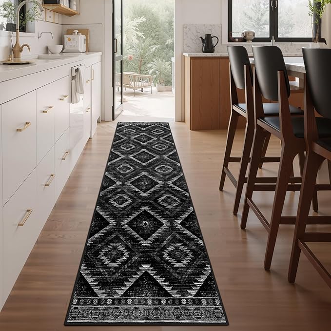 BESTSWEETIE Area Rug 2x6 Rug Machine Washable Non-Slip Low Pile Print Pattern